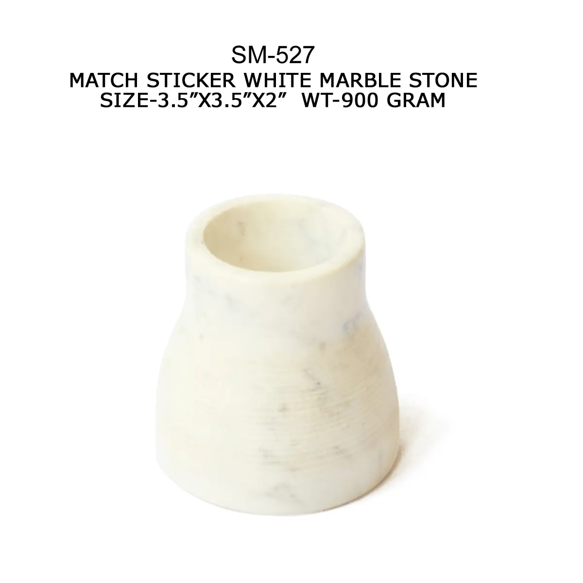 MATCH STRIKER WHITE MARBLE STONE
(OUR SAMPLE NO. 2)